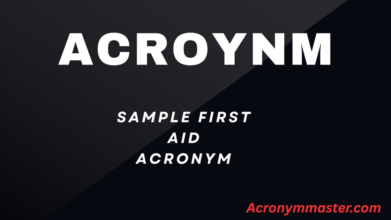 Sample First Aid Acronym