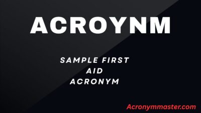 Sample First Aid Acronym